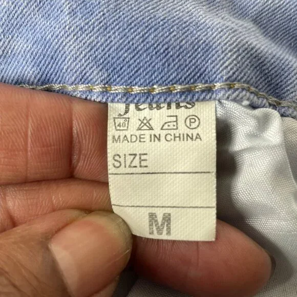 Women's Distressed Bell Bottom Stretchy Denim Jeans Size Medium Date Night - Picture 7 of 8